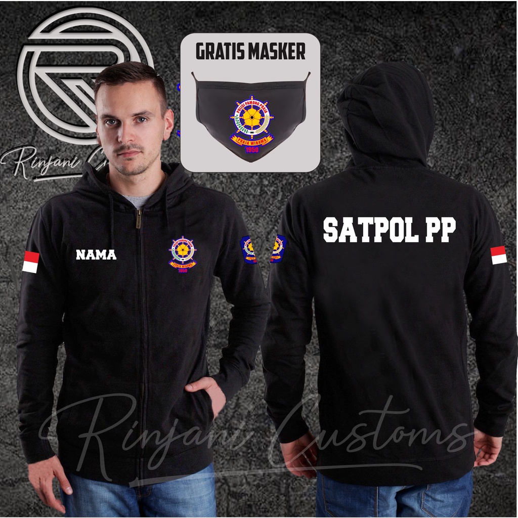 JAKET SATPOL PP GRATIS NAMA DN MASKER/JAKET POLISI PAMONG PRAJA/JAKET POL PP