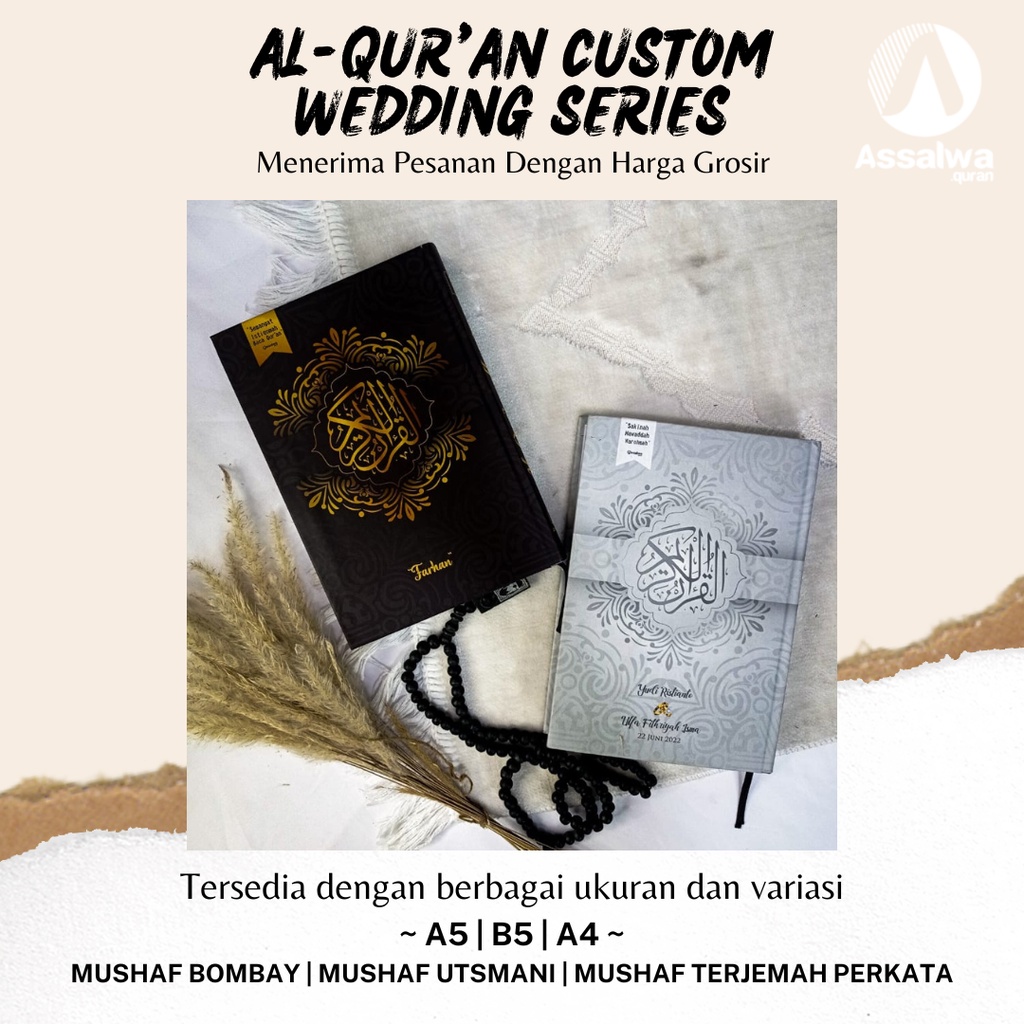 Alquran Custom Nama Murah A5 | Al-Quran Custom Nama Untuk Pernikahan A5 | Alquran Custom Nama By AssalwaQuran A5