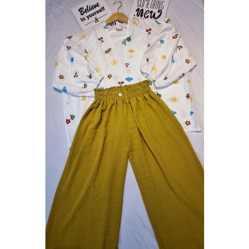 ONE SET KIYOWO OUTER+CELANA-OUTER+KALLY LEMON