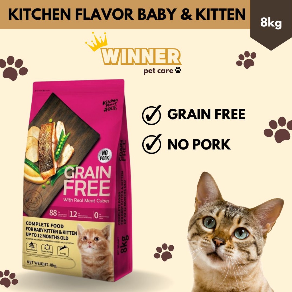 Kitchen Flavor Grain Free Baby Cat and Kitten Food Freshpack 8kg