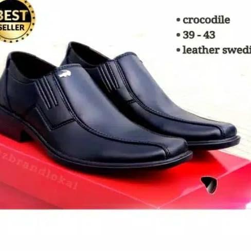 SEPATU PRIA CASUAL KICKERS SEPATU COWOK PANTOFEL ORIGINAL KULIT MURAH - Hitam