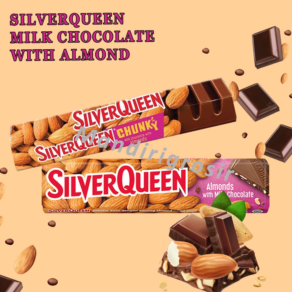 SilverQueen Chunky Almond * SilverQueen Almond * Coklat Susu Kacang Almond