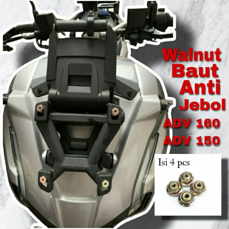 Walnut Baut Anti Jebol Dudukan Winshield ADV 160 150 NMAX isi 4 Pcs