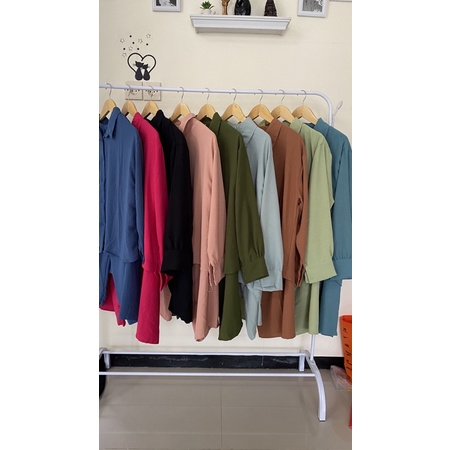 One set crinkle jumbo setelan crinkle jumbo panjang