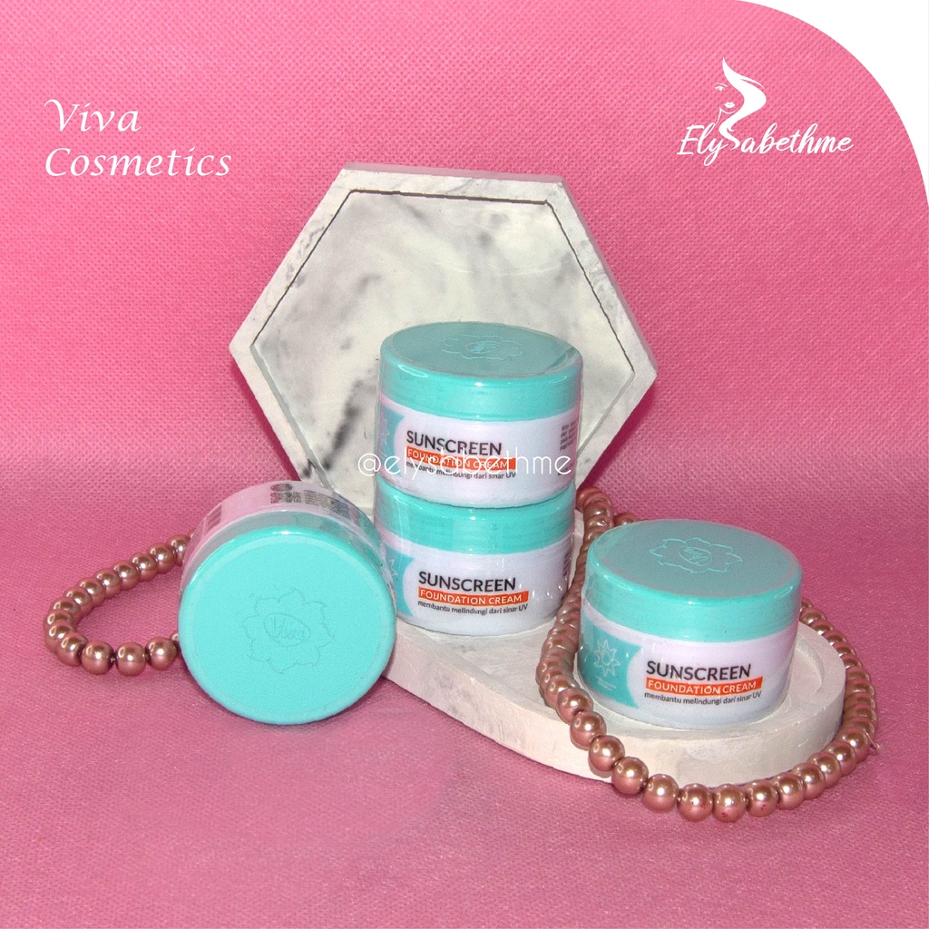 ✿ELYSABETHME✿ (🆅🅸🆅🅰) Viva sun screen foundation anti UVA UVB alas bedak alas bedak anti matahari dengan SPF perlindungan maksimal
