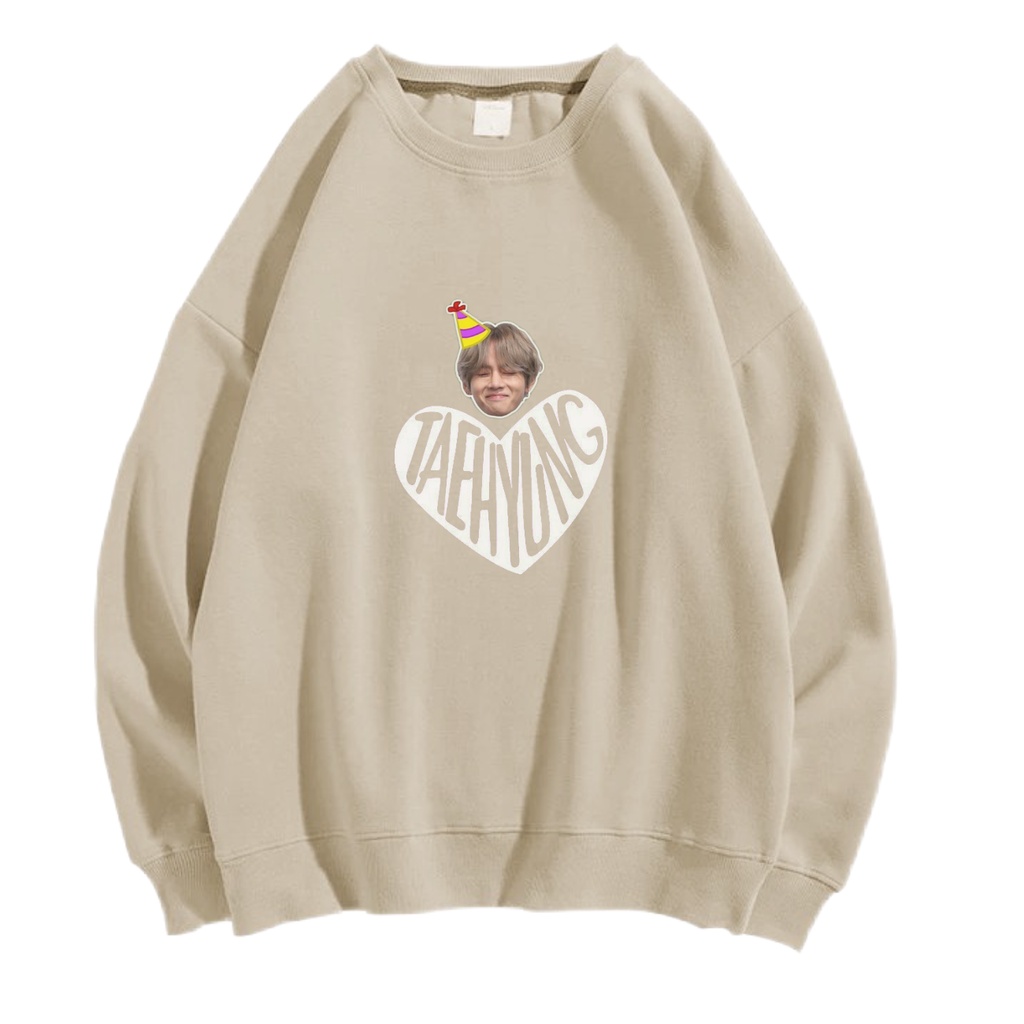 LOVE TAEHYUNG SWEATER SWITER CREWNECK PRIA WANITA OVERSIZE Size M-XXL ANAIRA