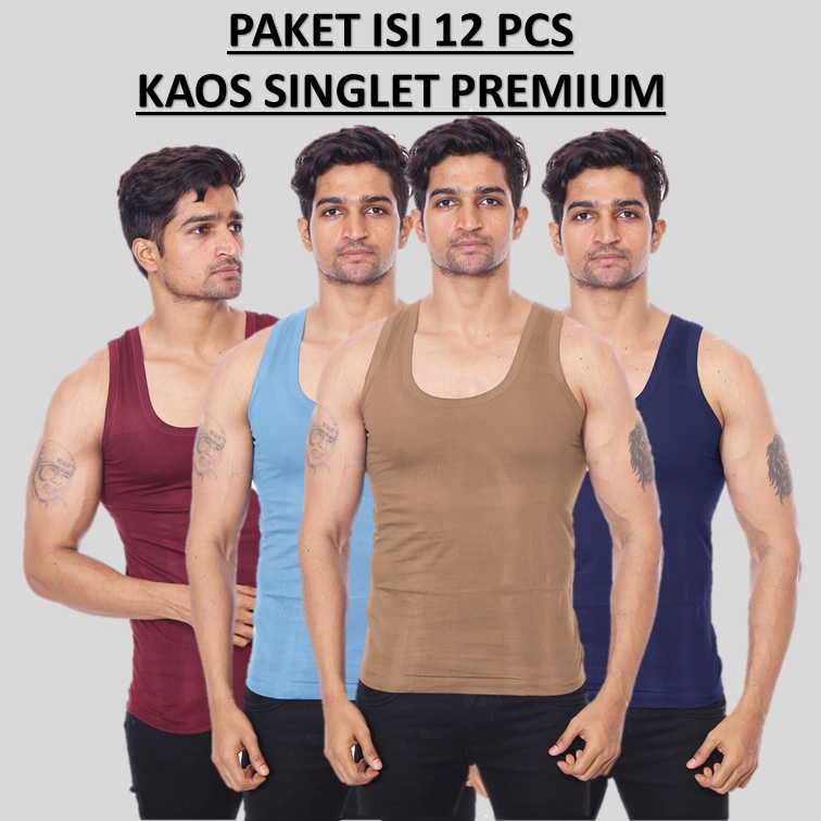 KAOS SINGLET isi 12 paket grosir UNTUK DIJUAL LAGI