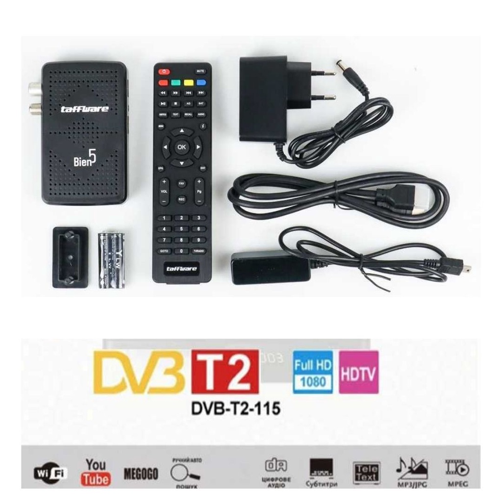 STB TV Digital Set Top Box 1080P DVBT2+S2 Pengganti TV Analog HDMI BN5