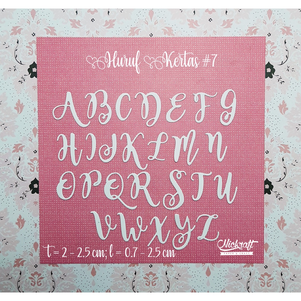 

HURUF KERTAS #7 - Hiasan Scrapbook Nama Abjad Alfabet Tulisan Angka