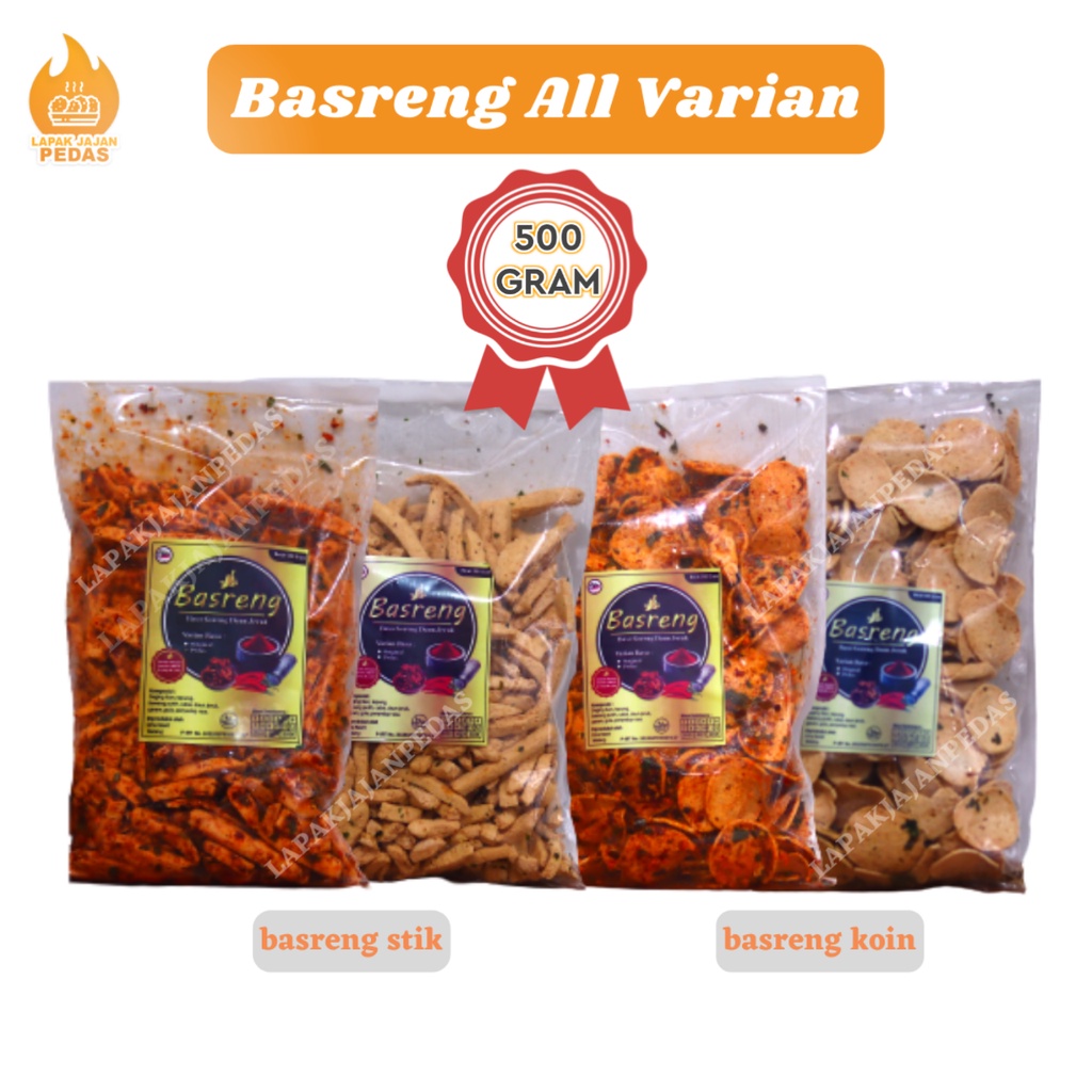 Jual Basreng Pedas Daun Jeruk Stik Koin Original Cikruh Camilan Snack