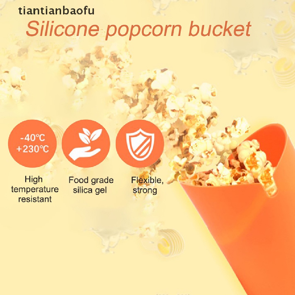 Ember Popcorn Model Lipat Bahan Silikon Untuk Microwave