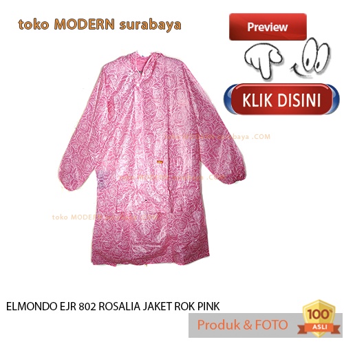 Jas Hujan wanita dewasa Jaket Rok PVC murah ELMONDO EJR 802 ROSALIA