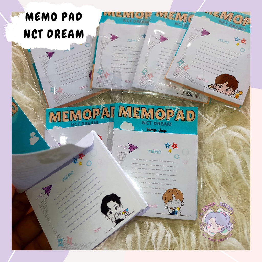 

MEMO PAD MEMOPAD NOTES CATATAN NCT DREAM BEAT BOX CAFE DREAM SANRIO JAEMIN JENO JISUNG HAECHAN MARK CHENLE RENJUN