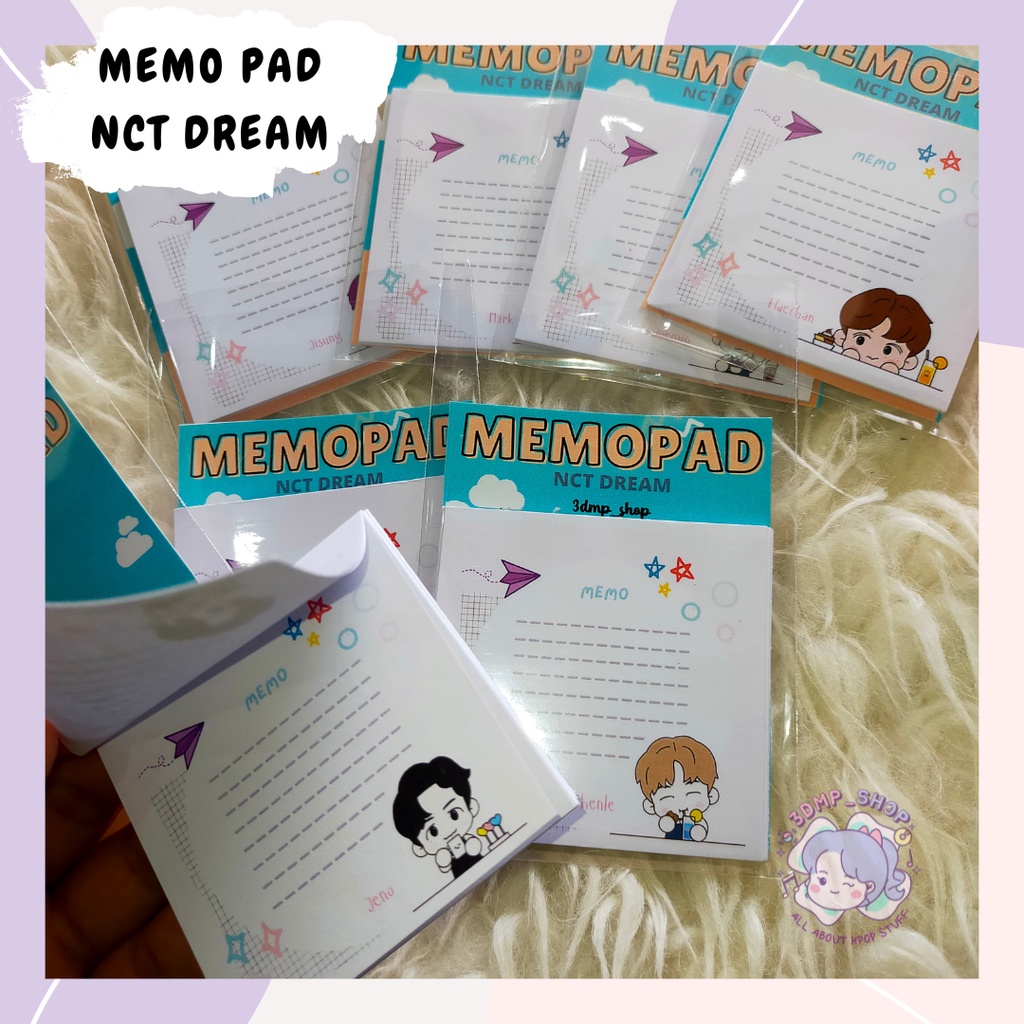 MEMO PAD MEMOPAD NOTES CATATAN NCT DREAM BEAT BOX CAFE DREAM SANRIO JAEMIN JENO JISUNG HAECHAN MARK CHENLE RENJUN