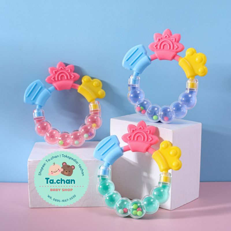 Mainan Gigitan Bayi krincingan / teether bayi / mainan bayi / teether baby /empeng buah