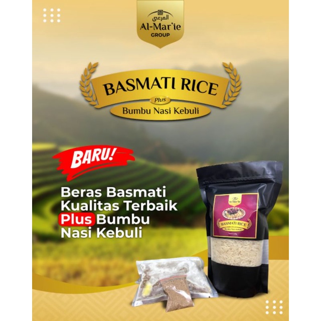 

Beras BASMATI / BASMATI RICE 500GRAM PLUS BUMBU MASAK