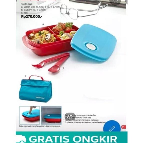 Kotak bekal makan Tupperware byo lunch box set