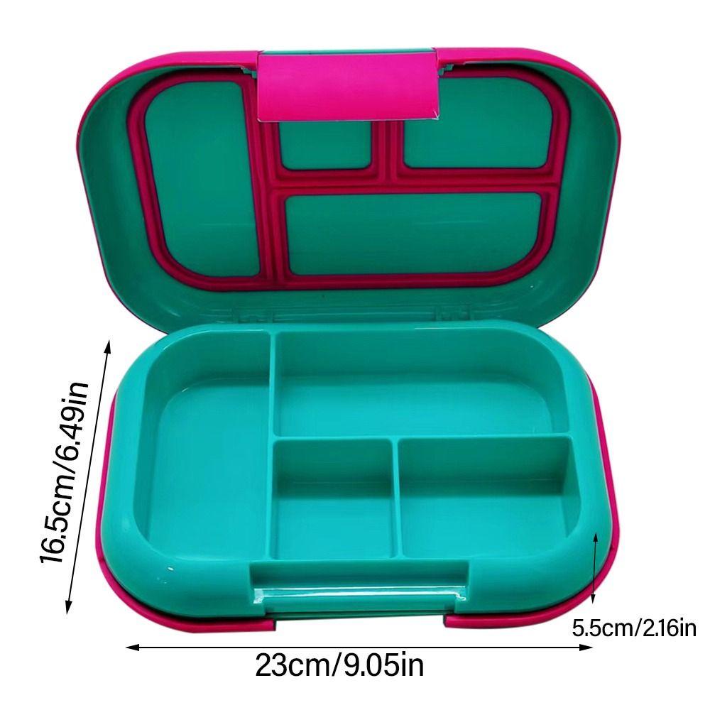 R-FLOWER Lunch Box Portable Persegi Panjang Grid Untuk Piknik Camping Wadah Makanan