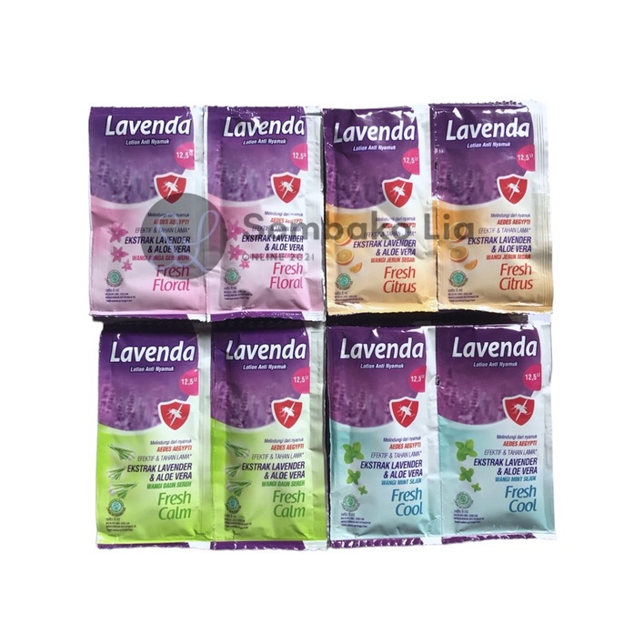 Lavenda Lotion Anti Nyamuk Sachet 8gr Renteng Isi 12pc Sachet Lavenda Obat Nyamuk Renceng