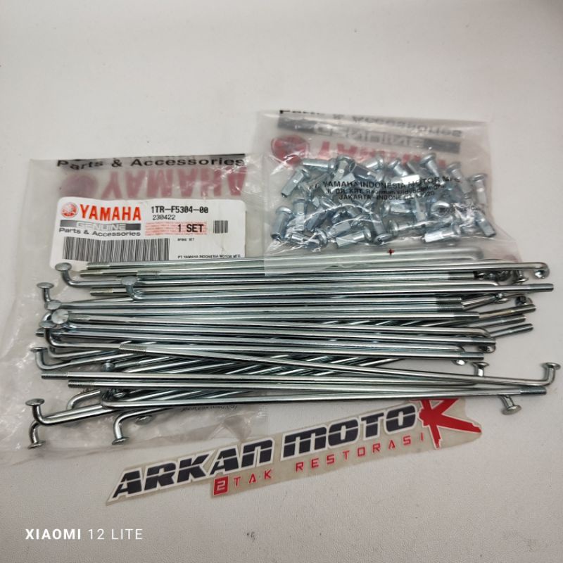 SPOKE RUJI JARI JARI DEPAN FIZR FIZ R FORCE ONE VEGA ORIGINAL YAMAHA