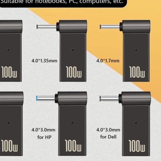 CONVERTER 100W USB TYPE C FEMALE TO DC CHARGER LAPTOP UNIVERSAL - 7.4*5.0mm(Dell)