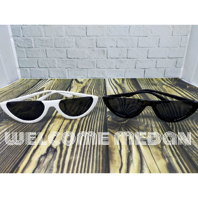 MEDAN WK04 Kacamata SEMANGKA Korean Hot Fashion Mata Kucing Kacamata Hitam Wanita/Pria Sunglasses