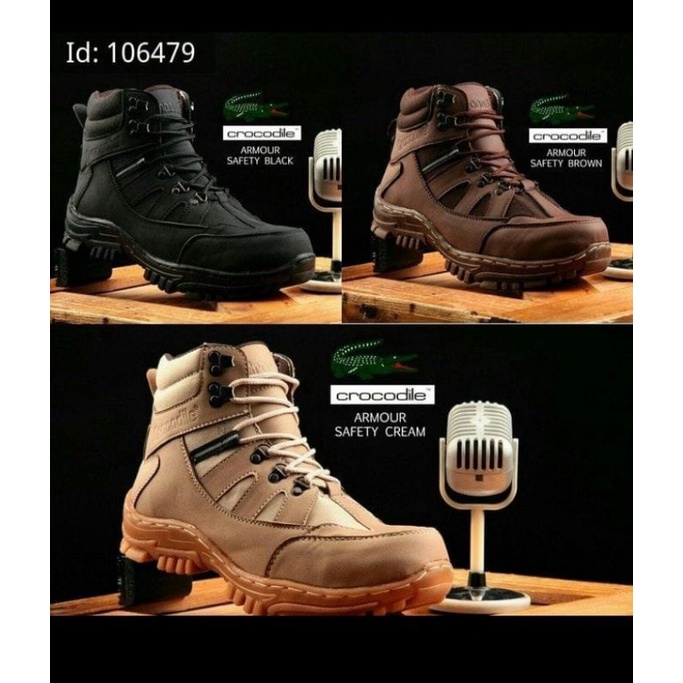 Jual Sepatu Safety Crocodile Armour Boots Pria Touring Shopee Indonesia