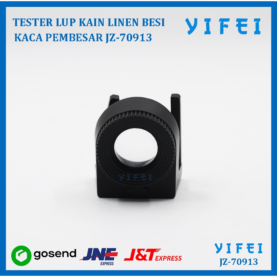 TESTER LUP KAIN LINEN BESI LED KACA PEMBESAR BULAT LOUPE YIFEI-70913