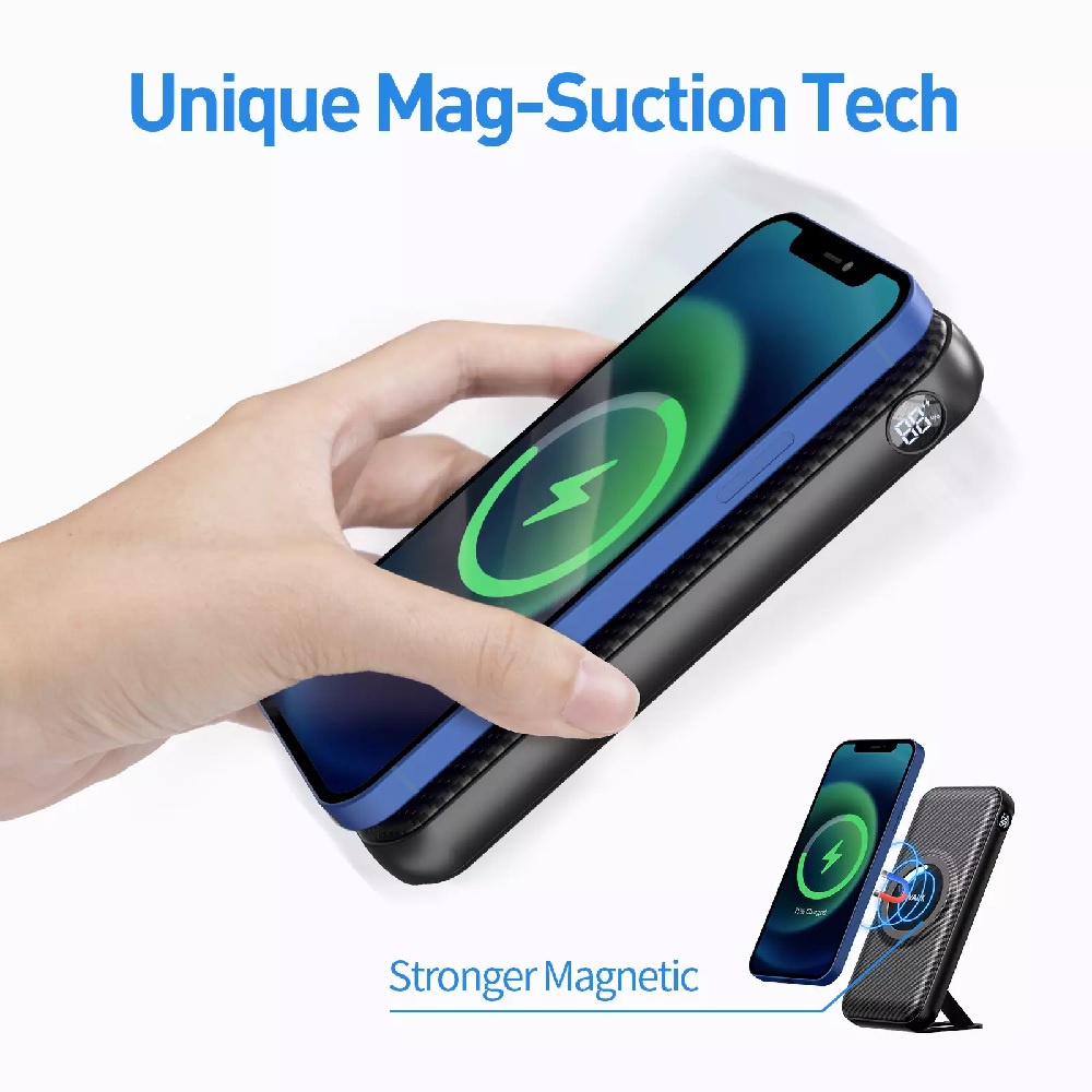 IWALK UBP20000M Magnetic Wireless Powerbank 20000mAh with Phone Stand - Powerbank Magnetic dengan Phone Stand dari iWALK