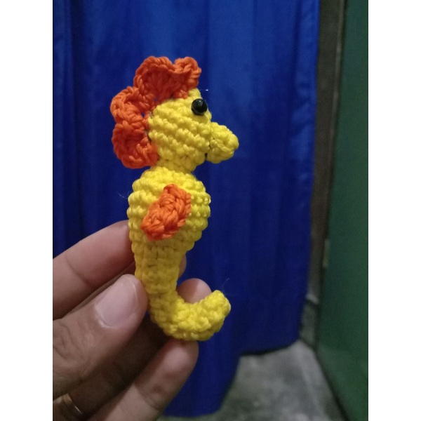 Boneka Rajut Amigurumi Kuda Laut