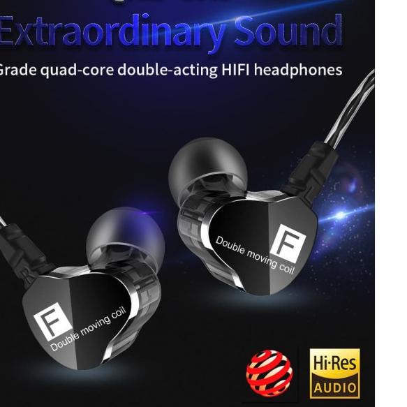 QKZ CK9 Dual Speaker In Ear Earphone Headset with MIC - Putih