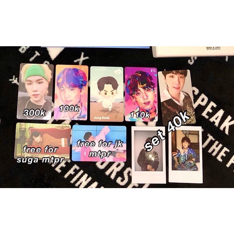 bp jisoo jennie SET pola + double side deco kit suga yoongi polaroid pc bts