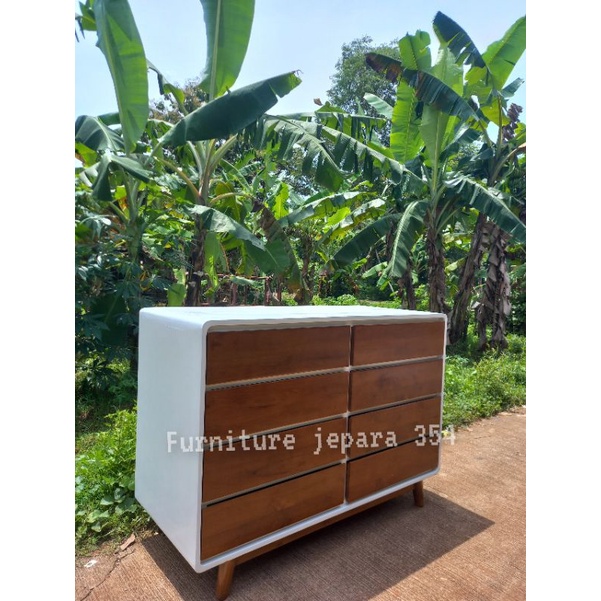 Drawer minimalis Kayu Jati Solid