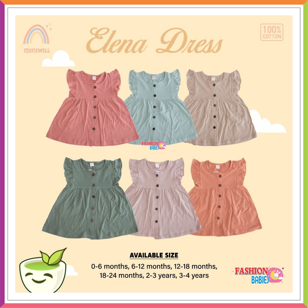 MINIWILL - ELENA DRESS BASIC POLOS 0-4 TAHUN | DRESS BAYI MIRIP LIBBY NARA DRESS ❤ Fashionbabies ❤