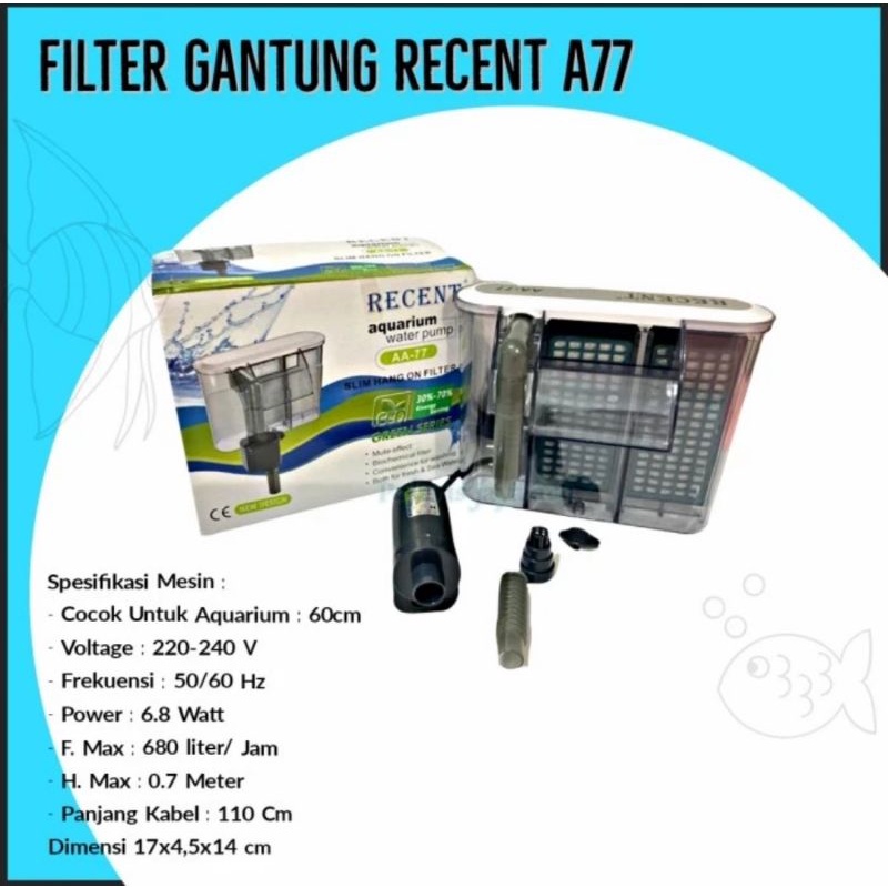 Filter Gantung Hikari HK P77 P 77 / Hang On Filter Slim Hikari HK P 77