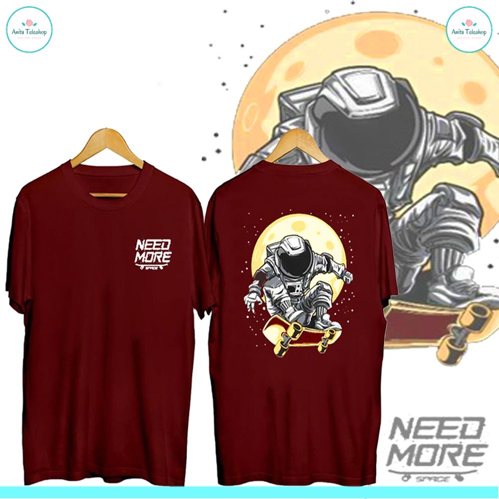 AT E36 / ASTRO SKATEBOARD MAROON EDITION / KAOS PRIA / KAOS DISTRO / AUTHENTIC / BAJU KAOS DISTRO PR
