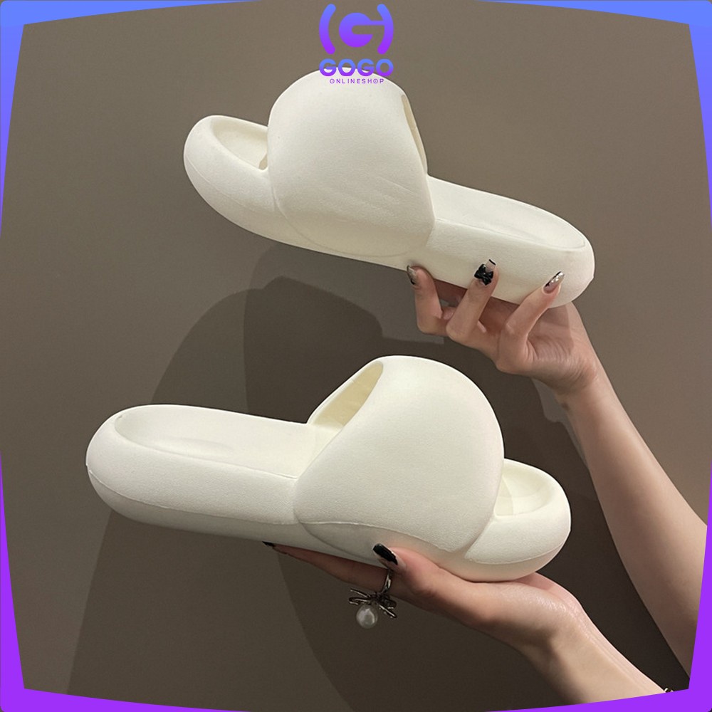 GOGO-S48 Sandal EVA FLip Flop Tinggi Tidak Licin Selop Pria Wanita Sandal Pasangan / Comfortable Thick Sole Shower Slippers Couple Import