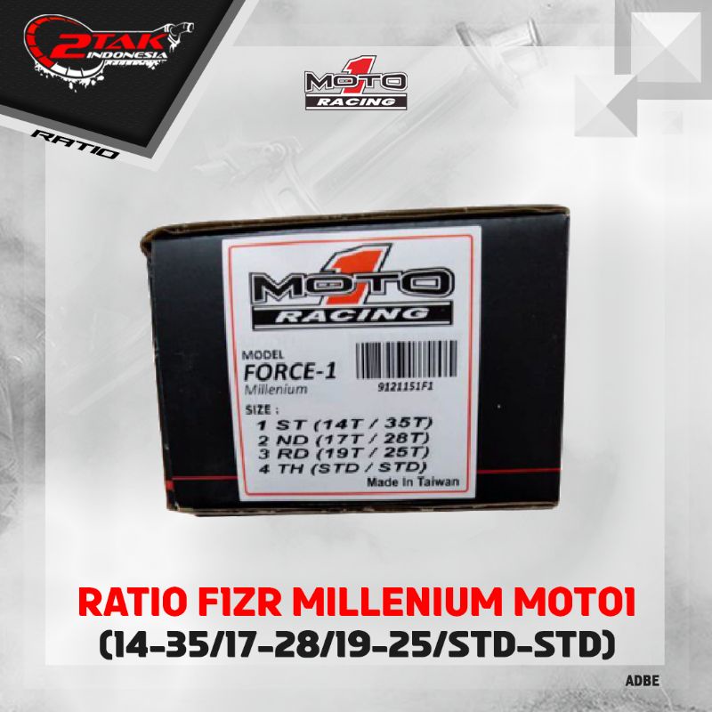 RATIO MOTO 1 FIZR MELLENIUM 14/35-17/28-19/25-std/std
