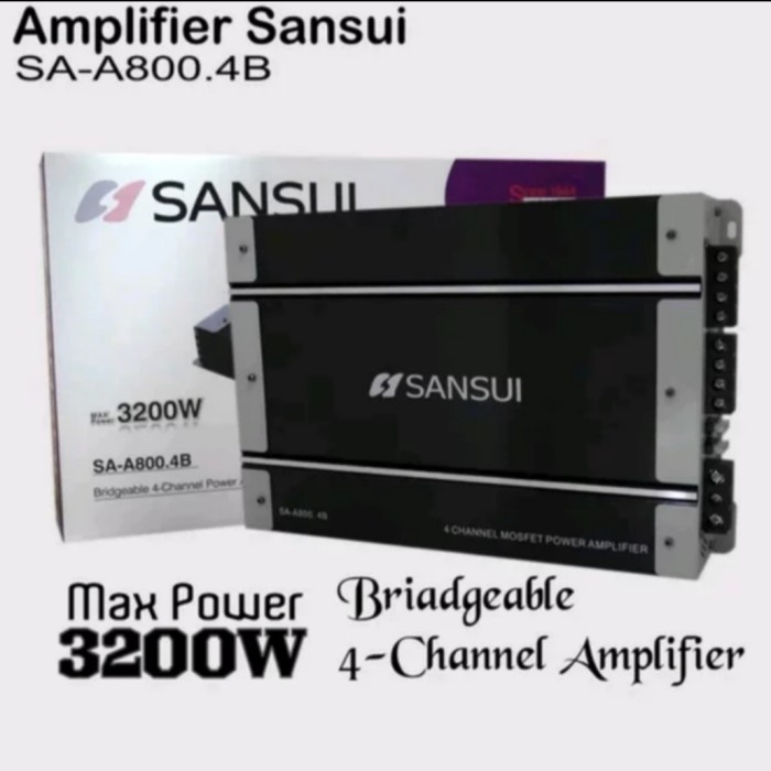 Power Amplifier Power Amplifier Mobil 4 Channel Sansui Sa - A800.4P Original