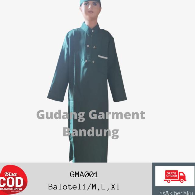 JUBAH GAMIS ANAK LAKI-LAKI HINGGA REMAJA TANGGUNG 1-14 TH FREE PECI - M, Putih