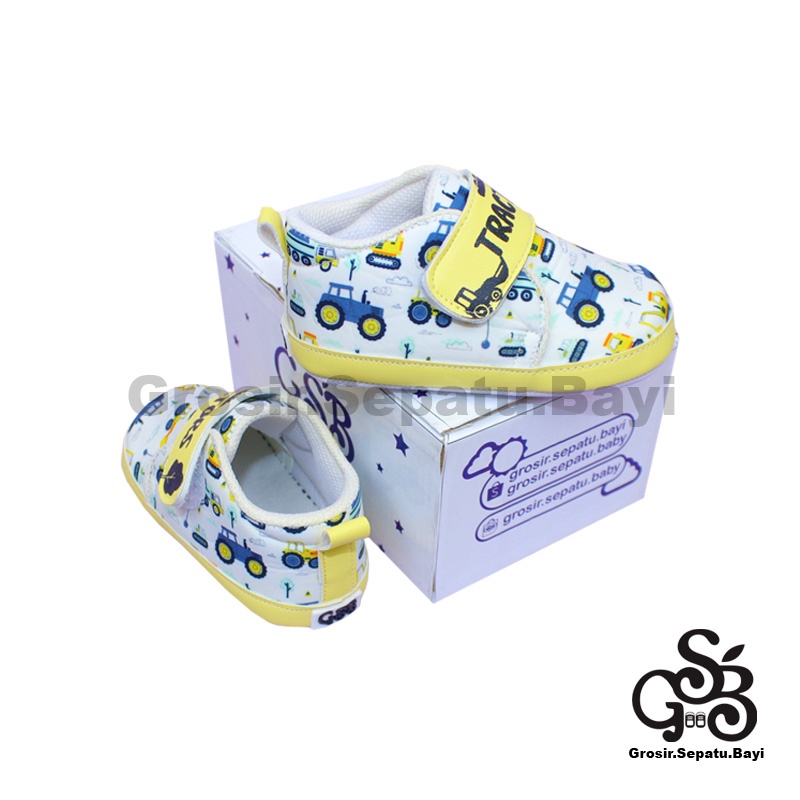 Sepatu Bayi - Baby Shoes - Prewalker  | 2-12 bulan | TRUCKTOR KUNING ringan &amp; fleksibel