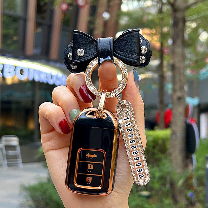 Untuk Honda Key Cover Civic XRV Accord Lingpai Binzhi CRV Hao Ying Guan Dao Syair Sekolah URV Enjoy The Domain Auto Accessories
