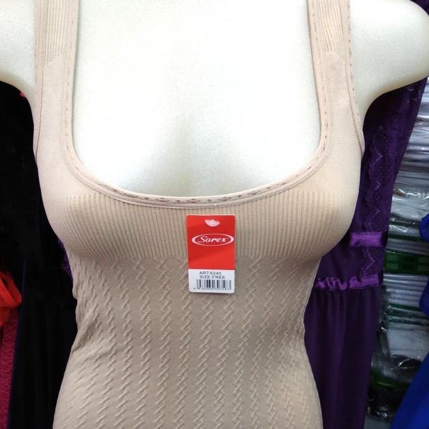 Pressbody korset tanktop body, FreeSize Sorex 6245