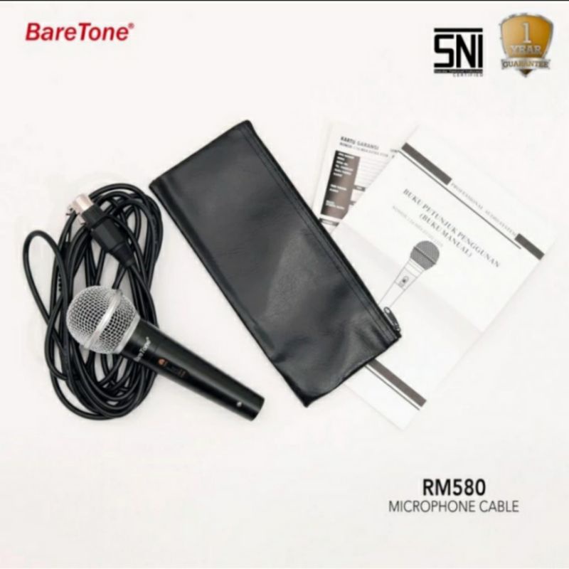 mic kabel original baretone rm 580 microphone mic karaoke