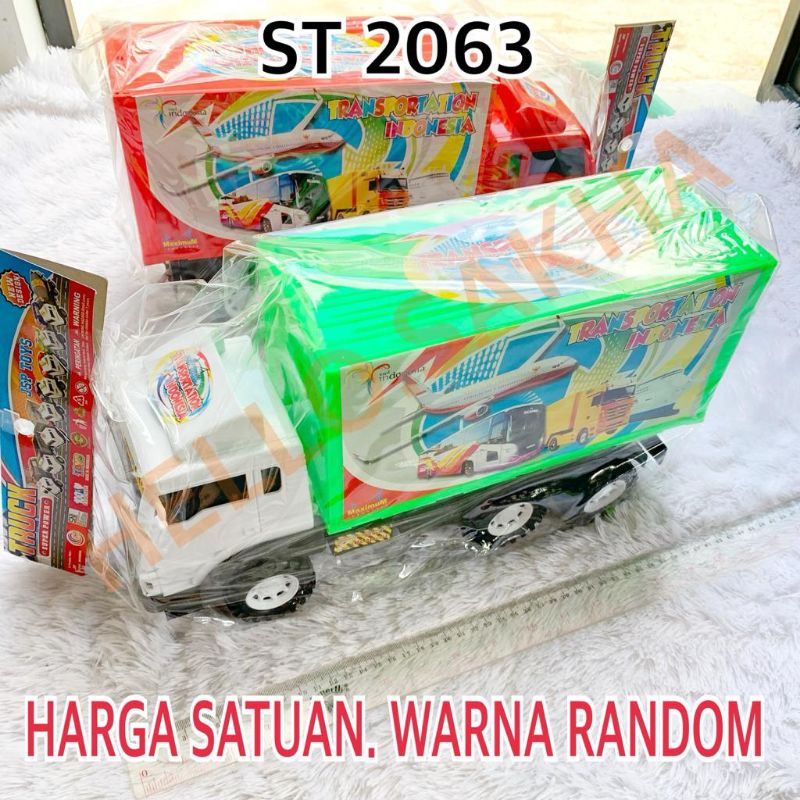 MAINAN ST 2063 TRUK BOX JUMBO WARNA WARNI PANJANG +- 40 CM KEMASAN KANTONG PLASTIK