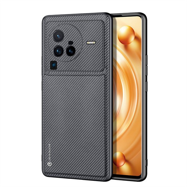 VIVO X80 5G / VIVO X80 PRO 5G COVER DUX DUCIS FINO SERIES NYLON SOFT CASING SILIKON SOFTCASE- BLACK, VIVO X80 PRO