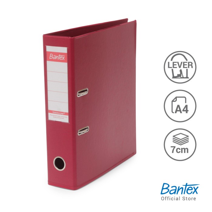 

Bantex Lever Arch File Ordner Pvc A4 7Cm Maroon #1450V14