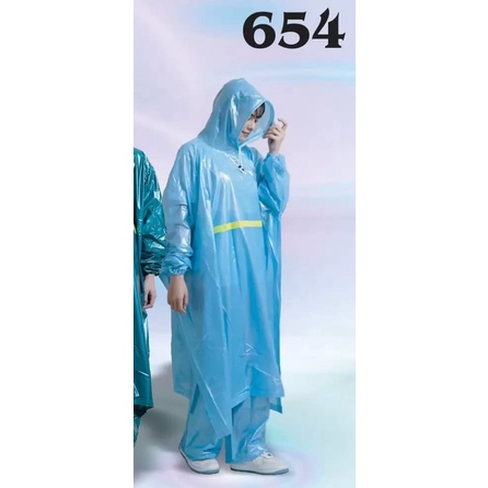 JAS HUJAN PONCHO LENGAN CELANA 654 HYPERION JAS HUJAN DOLPHIN BLUE