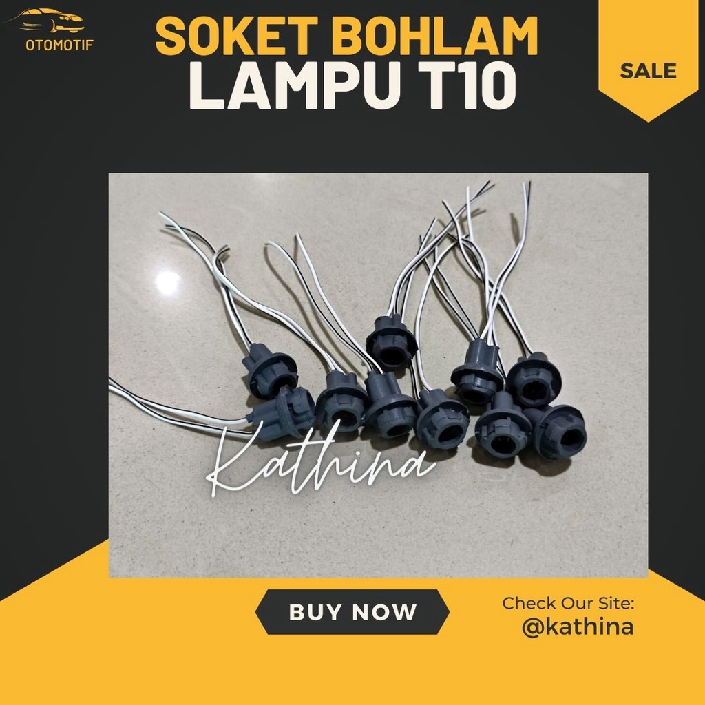Soket Bohlam Lampu T10 Soket Bohlam Lampu Sein Isi 10pcs