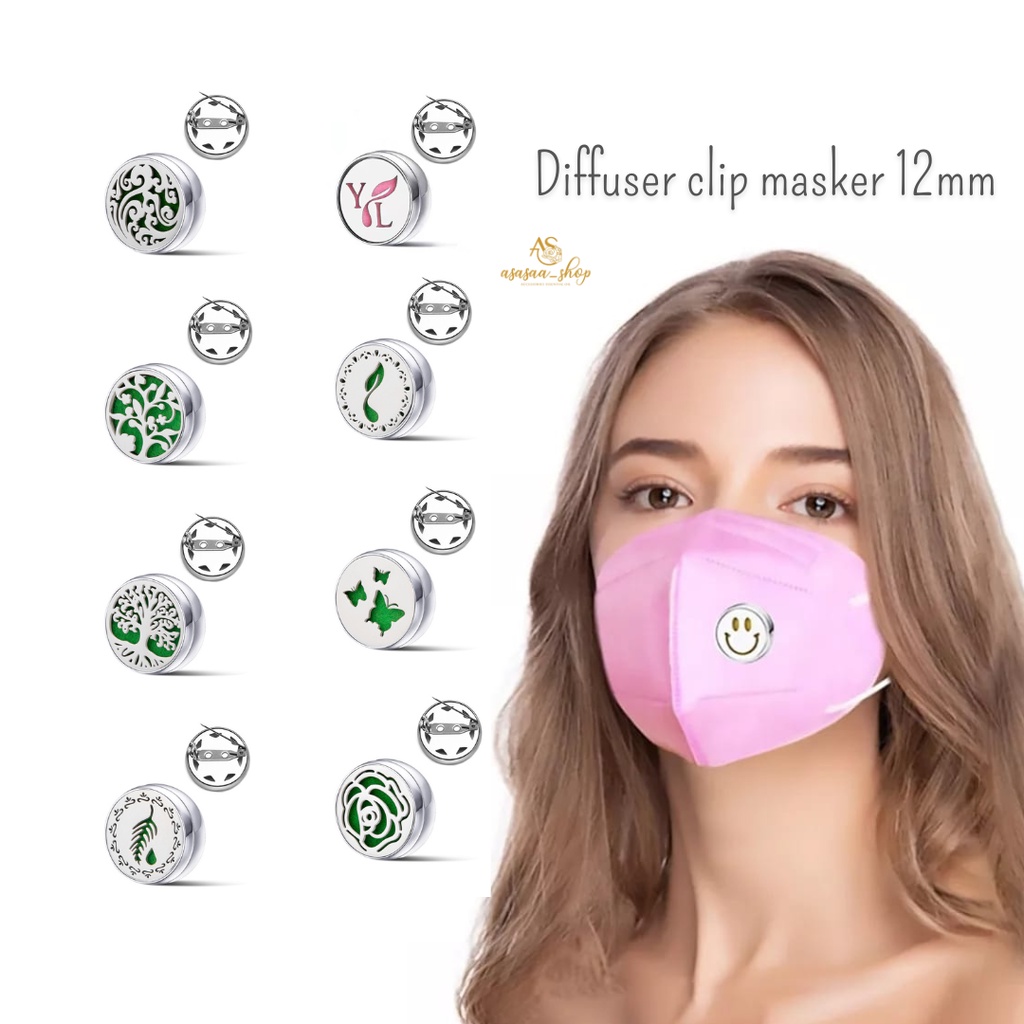 Pin 12mm difuser masker essential oil / pin diffuser face mask stainless